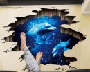 Ocean Dolphin Removable Sticker